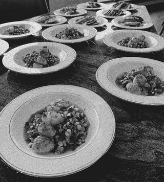 Photo of plated meals from an in-home catering event.